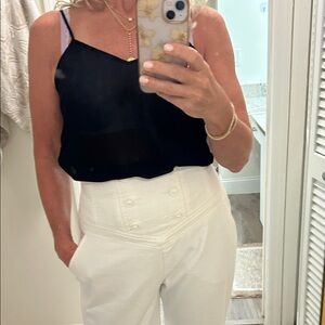 bebe White Boot Cut Pants. Run small 
Fits like size 6